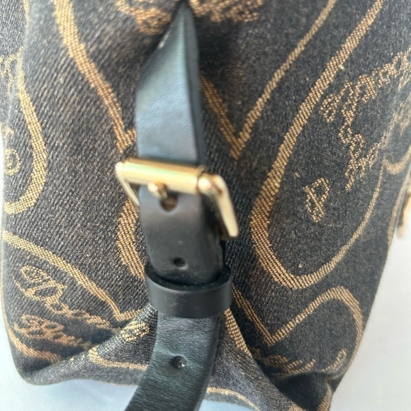 Dooney and Bourke EUC Large Signature Heart Design Black Denim Tote - Picture 7 of 10